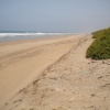 La plage de AGD AGOUN  5 kilomètres au sud de l'embouchure de l'oued Souss.