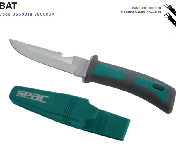 Couteau de plongée ou chasse sous-marine Seac Bat. prix 240 dh