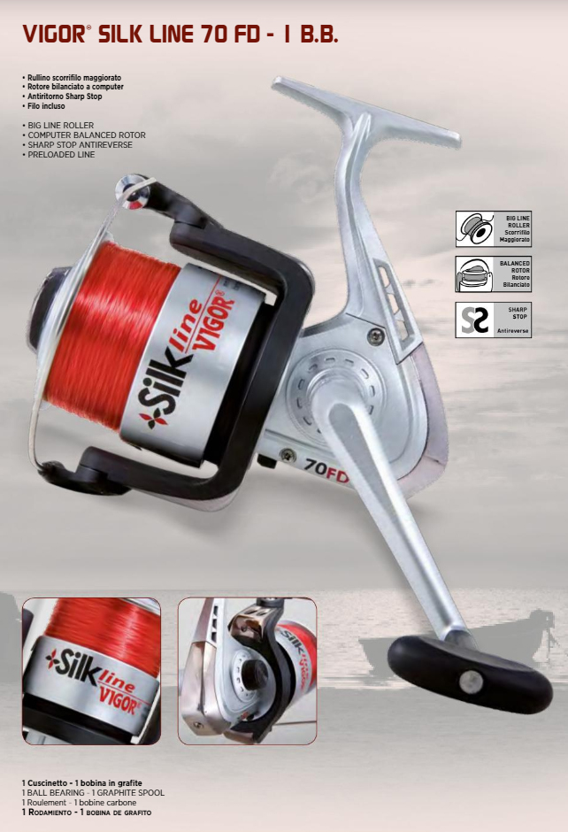 Moulinet Surfcasting LINEAEFFE VIGOR SILK LINE 70FD.prix 190 dh