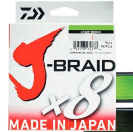 TRESSE DAIWA J BRAID X 8 VERT- 300M