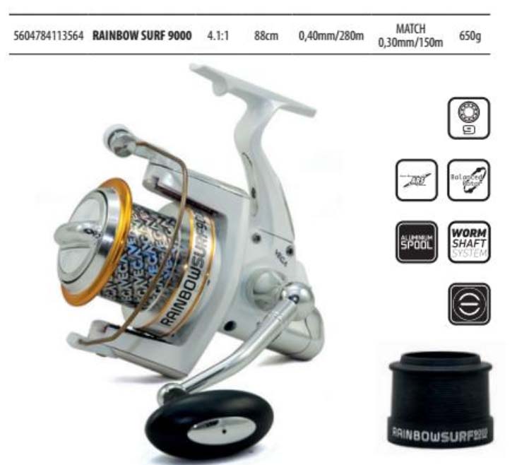 viga rainbow surf 90000 match spool