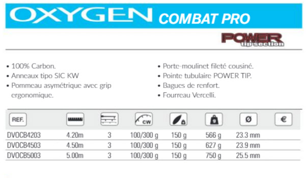CANNE SURF VERCELLI OXYGEN COMBAT PRO