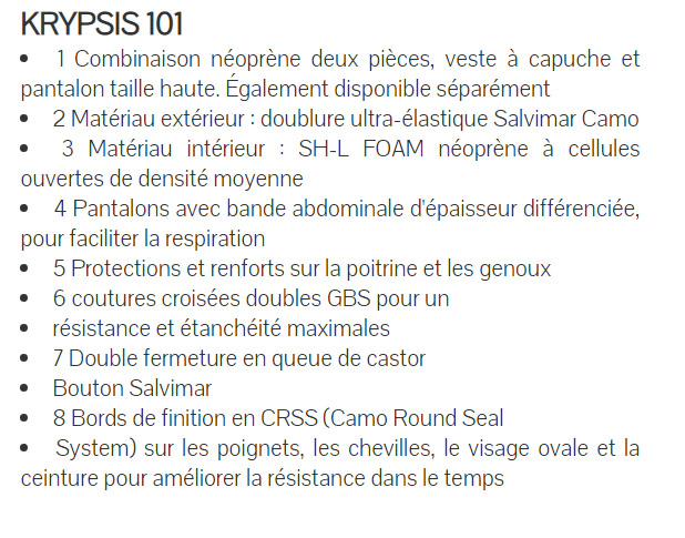 Combinaison de chasse sous marine Salvimar Krypsis 101 5.5mm  5
