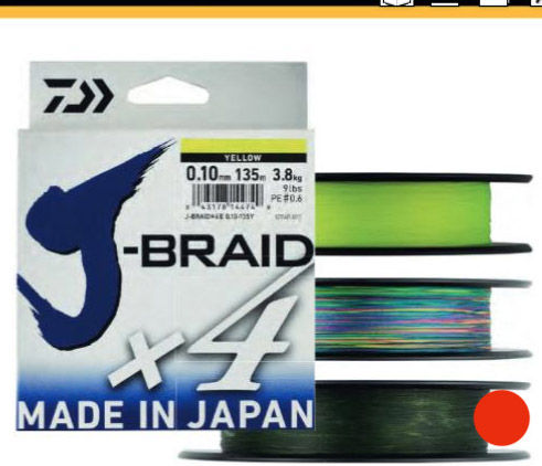Tresse daiwa jbraid 4 brins 270m