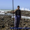 un pecheur au bord de Sidi boulfdail - Massa