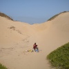 La plage de AGD AGOUN  5 kilomètres au sud de l'embouchure de l'oued Souss.