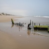 La plage de AGD AGOUN  5 kilomètres au sud de l'embouchure de l'oued Souss.