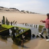 La plage de AGD AGOUN  5 kilomètres au sud de l'embouchure de l'oued Souss.