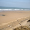 La plage de AGD AGOUN  5 kilomètres au sud de l'embouchure de l'oued Souss.