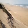 La plage de AGD AGOUN  5 kilomètres au sud de l'embouchure de l'oued Souss.