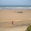 La plage de AGD AGOUN  5 kilomètres au sud de l'embouchure de l'oued Souss.