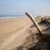 La plage de IGGIN SDIST  sud de l'embouchure de l'oued Souss. 