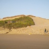 La plage de IGGIN SDIST AGD AGOUN  sud de l'embouchure de l'oued Souss.