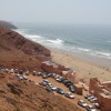 La plage de Legzira (une 10aine de kms de Mirleft)